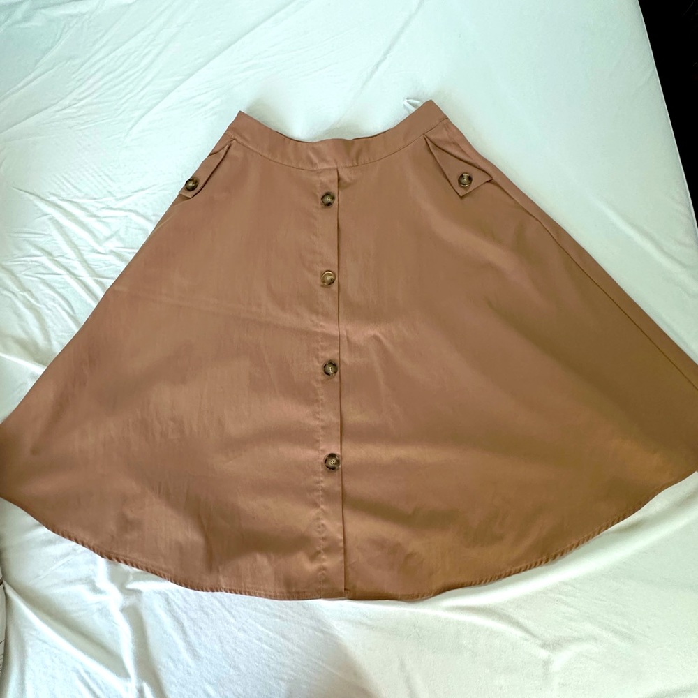 Long skirts tan and olive